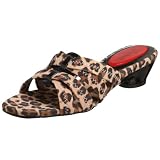 J. Rennee Ridge Slide Sandal Leopard Print