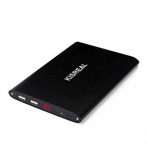 Portable charger,kisreal 20000mah ultra-slim lcd display power ba…