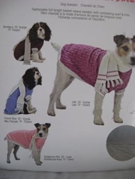 Fashion Pet Basket Weave Dog Scarf and Sweater Set - Lilac, Bubblicous Pink, French Blue or Bordeaux