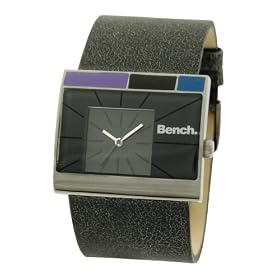 Bench ladies three hand quartz analogue, black dial, black strap watch