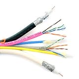 2 Cat-5e, 2 RG6 Quad, 2 Fiber, 500 Ft