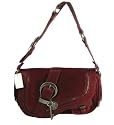 Dior Handbags (Dark Red) SUF44923 Suede Medium Gaucho Saddle Bag