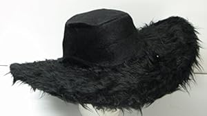 Big Daddy Adult Hat Black Plush with wired Edge for Shaping Lot of 12