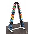 12 Pair Neoprene Dumbbell Rack + Dumbbells