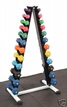 12 Pair Neoprene Dumbbell with Rack
