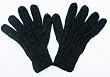 Handmade Alpaca Natural Fiber Gloves - Cable Design in Classic Black (One Siz...