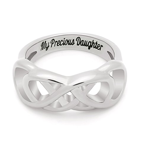 Double Infinity Daughter Ring, Promise Ring for Daughter 