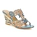 Charm Foot Fashion Rhinestone Womens Wedge Heel Open Toe Sandals Slippers