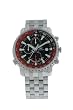 ADEE KAYE STAINLESS STEEL BIG CHRONOGRAPH WATCH W/ TACHYMETER