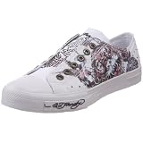 41 C6ew76WL. SL160  Ed Hardy Womens Lowrise Stone Fashion Sneaker,White,7 M US