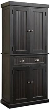 Black Pantry Storage Cabinet