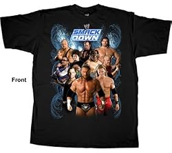 WWE World Wrestling Entertainment Smackdown Youth Black T-shirt Tee