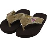 NBA Washington Wizards Unisex Frayed Flip Flops - Brown (Medium)