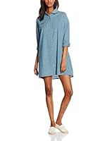 Cross Jeans Vestido Camisero (Azul)