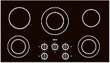 Bosch : 36 inch Electric Cooktop with 8 Cooking Zones : Black