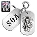 SONS OF ANARCHY BIKER DOG TAGS NECKLACE ARMY PENDANT