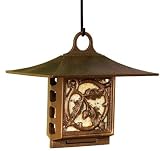 Antique Copper Oak Leaf Suet Feeder