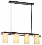 Forecast Lighting F187270 Ingo 4 Light Island Chandelier, Merlot Bronze