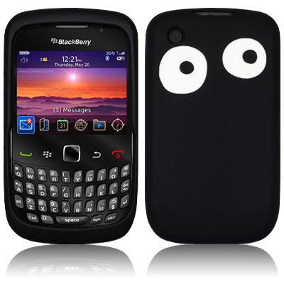 BLACKBERRY CURVE 3G 9300 EYES LASERED SOFT SILICONE SKIN COVER CASE SHELL 