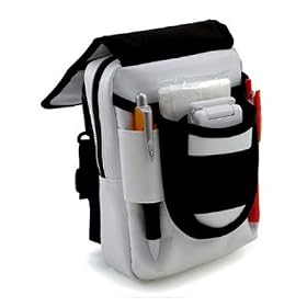 Garmin Zumo 400 Portable GPS Automobile Navigator Water Resistant Cross Body Messenger Bag - White