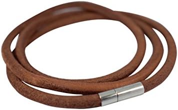 Amazyou Tiny Multi Layer Wrap Unisex Tan Jewelry Leather Bracelets Men Women Charm Bracelets