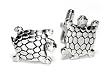 Silver-Tone Men's Cuff Links TURTLE Shaped Cufflinks