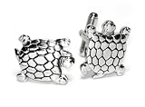 Silver-Tone Men's Cuff Links TURTLE Shaped Cufflinks