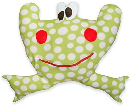 FROG Pillow- Why is this frog smiling? LOOK INSIDE HER MOUTH-soft, cuddly, memorable, playful gift to any age/gender alike; can be interactive-great idea for a present for a grandchild; fantastic accessory to any room, and a perfect conversation piece, 100% hand made in the USA, machine washable
