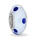 Pandora Murano Blue with Dark Blue Polka Dots Charm