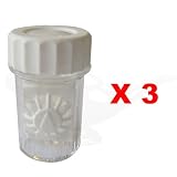 CostMad 3 Pcs x Contact Lenses Lens Barrel Style Type Hard High Quality Case Storage Bottle