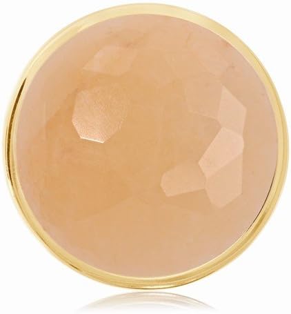 Nikki Lissoni Gold-tone 33mm Faceted Yellow Stone Interchangeable Coin for Medium Pendant