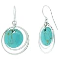 Double Circle Turq Earrings - Turquoise