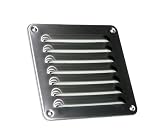 Produkt-Bild: Edelstahl L&uuml;ftungsgitter LG-1616 L 160 x 160 mm Abluftgitter Lamellengitter Wetterschutzgitter
