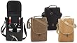 Insulated Wine Double Bottle Carrier Tote with Opener & Stopper - Camel Suede