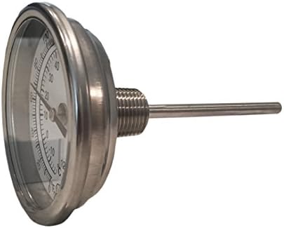 CNS Gauges 3" Dial 1/2" NPT Thermometer - 4" Stem 0-250F