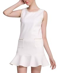 Round Neck Mermaid Beaded Sleeveless  Dress