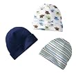 Gerber Boys' Blue Assorted 3Pack Cap Set - 0-6 Months