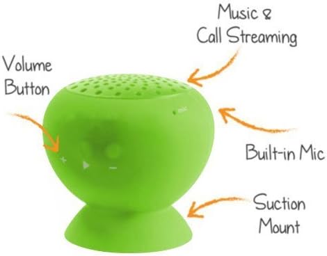 Mini Portable Bluetooth Speaker - Great Sound, Water Resistant with Built-in Microphone - Lime Green