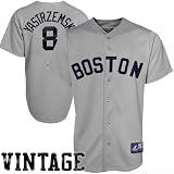 MLB Majestic Carl Yastrzemski Boston Red Sox #8 Cooperstown Collection Replica Jersey - Gray (Large)