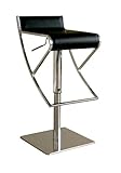 Modern Design Adjustable Black Leather Bar Stool