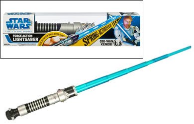 Childrens Toyshop  Toys : Star Wars Clone Wars Force Action Lightsaber Obi-Wan