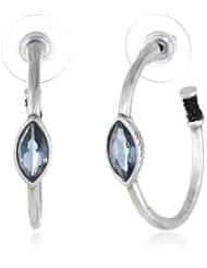 The SAK Stone Center Post Blue Hoop Earrings
