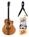 Taylor K26ce Koa Series Grand Symphony Cutaway Acoustic-Electric Guitar Bundle with Leather Strap, Strings, String Winder, Pick Card, and Polishing Cloth