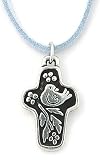 Pewter You Are Valued Cross Pendant by Bob Siemon, 18