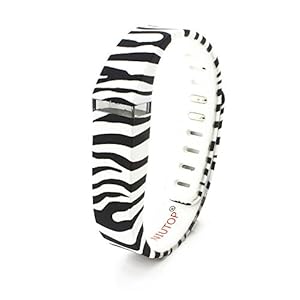 NIUTOP Fitbit Flex Wristband Wrist Band Bracelet with Clasp Replacement Accessory for Fitbit Flex Activity and Sleep Tracker (White Zebra, Small)