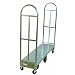 Wesco 273291 Galvanized Steel U Boat Truck with Removable Handles, Polyurethane Wheels, 1750 lbs Load Capacity, 60" Height, 60" Length x 16" Width