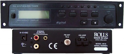 Rolls Digital 1/2 Rack AM/FM Tuner - Rolls HR78