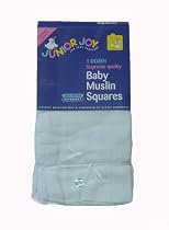 12 x White 100% Cotton Muslin Squares