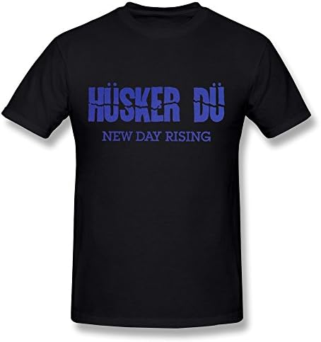 HUIMIN Men's Husker Du T-shirt M Black