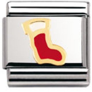 Nomination Composable Classic CHRISTMAS Edelstahl, Email und 18K-Gold (Gabenstrumpf) 03022 Preisvergleich